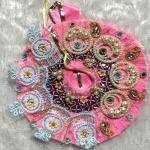 Elegant Pink Laddu Gopal Ji Dress with Matching Pagdi